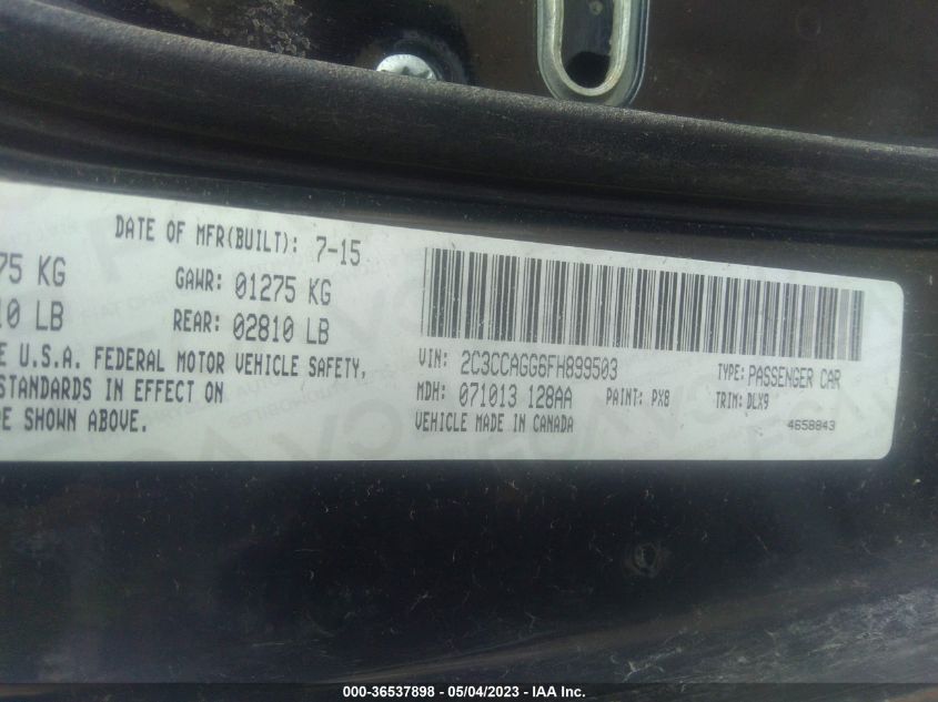 2015 CHRYSLER 300 300S - 2C3CCAGG6FH899503