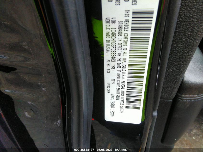 2015 DODGE DURANGO SXT - 1C4RDHAG5FC689403