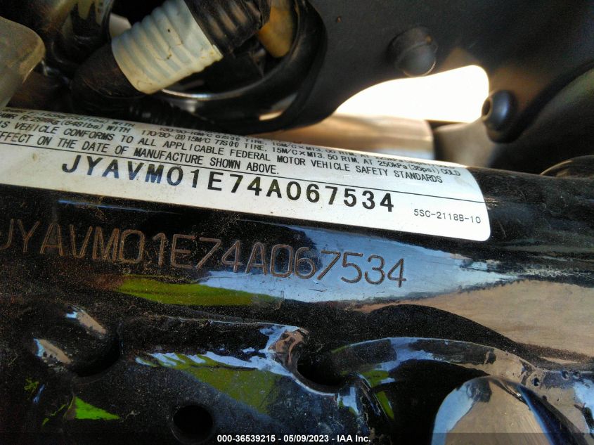 2004 YAMAHA XVS65 A JYAVM01E74A067534