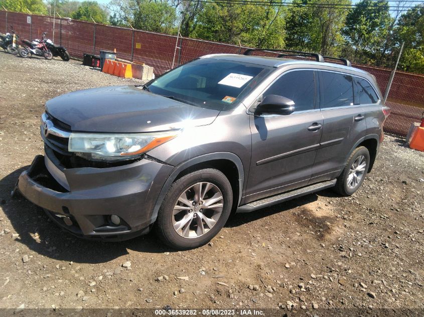 2015 TOYOTA HIGHLANDER XLE - 5TDJKRFH7FS211542