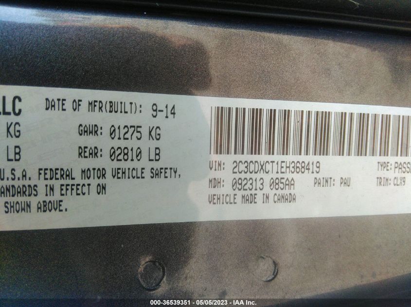 2014 DODGE CHARGER RT MAX - 2C3CDXCT1EH368419