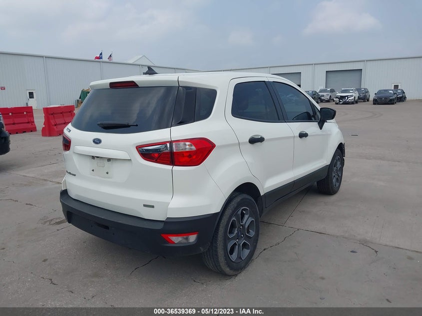 VIN MAJ3S2FE9LC383662 2020 FORD ECOSPORT S
