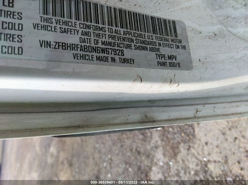 2022 RAM PROMASTER CITY TRADESMAN - ZFBHRFAB0N6W67928