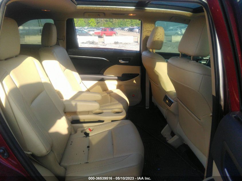 2014 TOYOTA HIGHLANDER LIMITED - 5TDDKRFH1ES019304