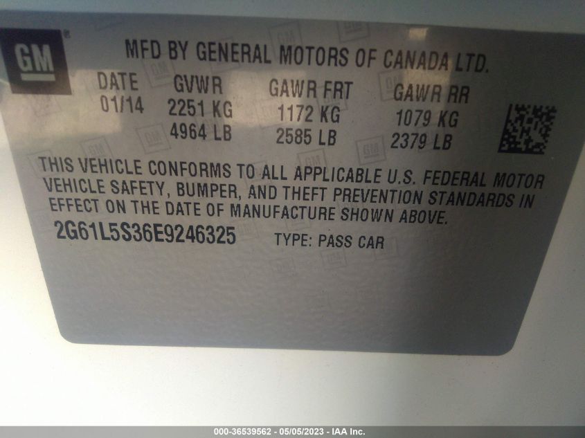 2014 CADILLAC XTS - 2G61L5S36E9246325