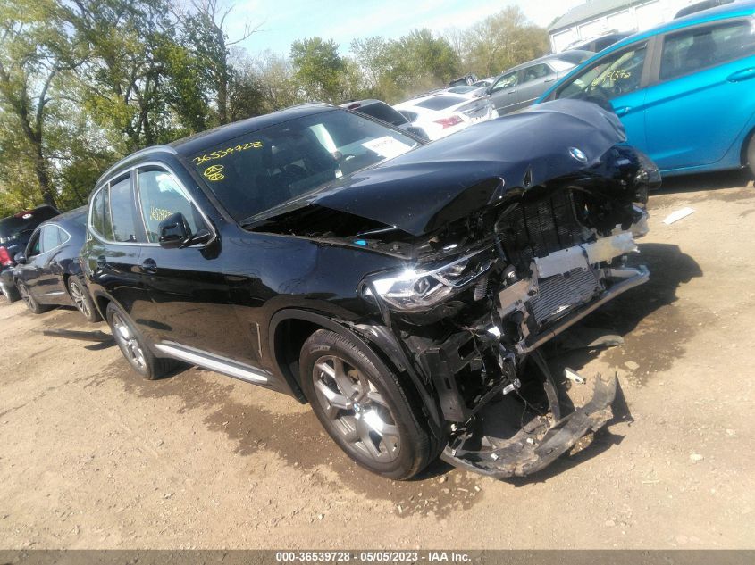 2022 BMW X3 XDRIVE30I - 5UX53DP09N9K79749