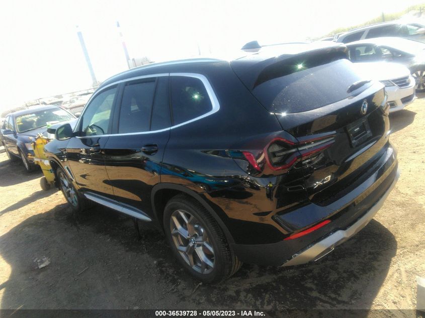 2022 BMW X3 XDRIVE30I - 5UX53DP09N9K79749