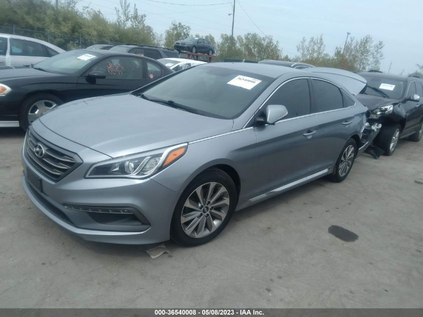 2016 HYUNDAI SONATA 2.4L SPORT - 5NPE34AF2GH360987