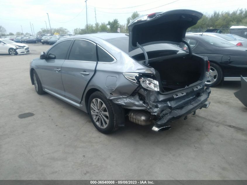 2016 HYUNDAI SONATA 2.4L SPORT - 5NPE34AF2GH360987