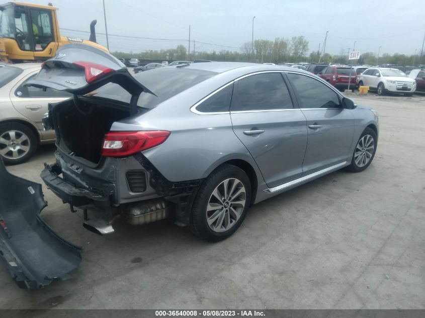 2016 HYUNDAI SONATA 2.4L SPORT - 5NPE34AF2GH360987