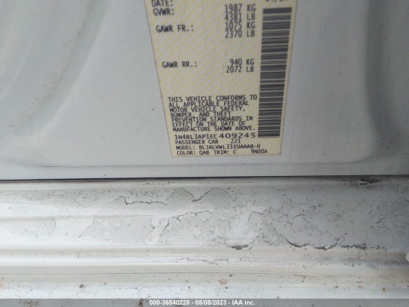 2014 NISSAN ALTIMA 3.5 SL - 1N4BL3AP1EC409245