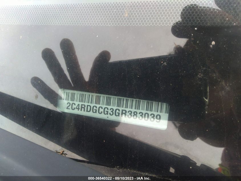 2016 DODGE GRAND CARAVAN SXT PLUS - 2C4RDGCG3GR383039