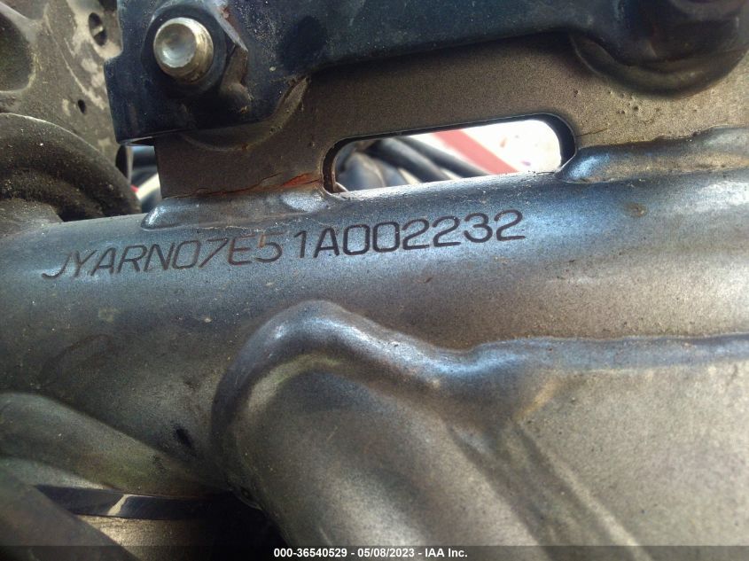 2001 YAMAHA FZS10 JYARN07E51A002232