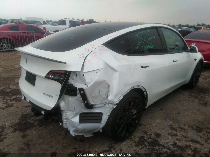 2022 TESLA MODEL Y PERFORMANCE - 7SAYGDEF1NF401040