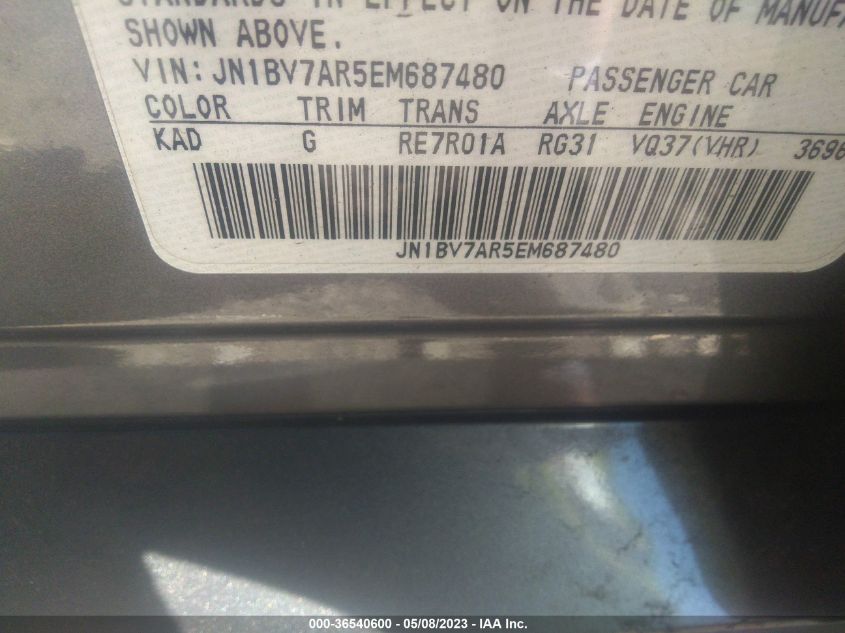 2014 INFINITI Q50 PREMIUM - JN1BV7AR5EM687480