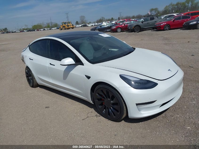 2022 TESLA MODEL 3 PERFORMANCE - 5YJ3E1EC4NF300978