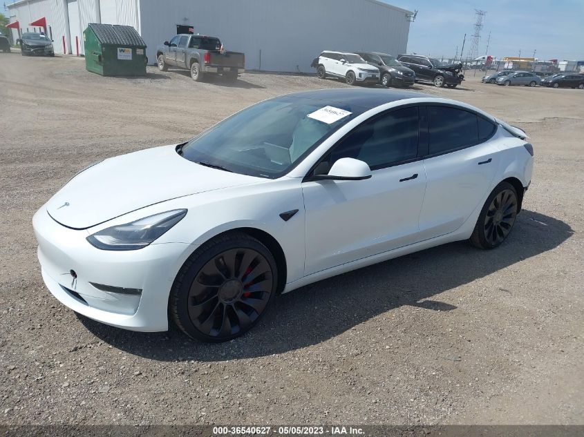 2022 TESLA MODEL 3 PERFORMANCE - 5YJ3E1EC4NF300978