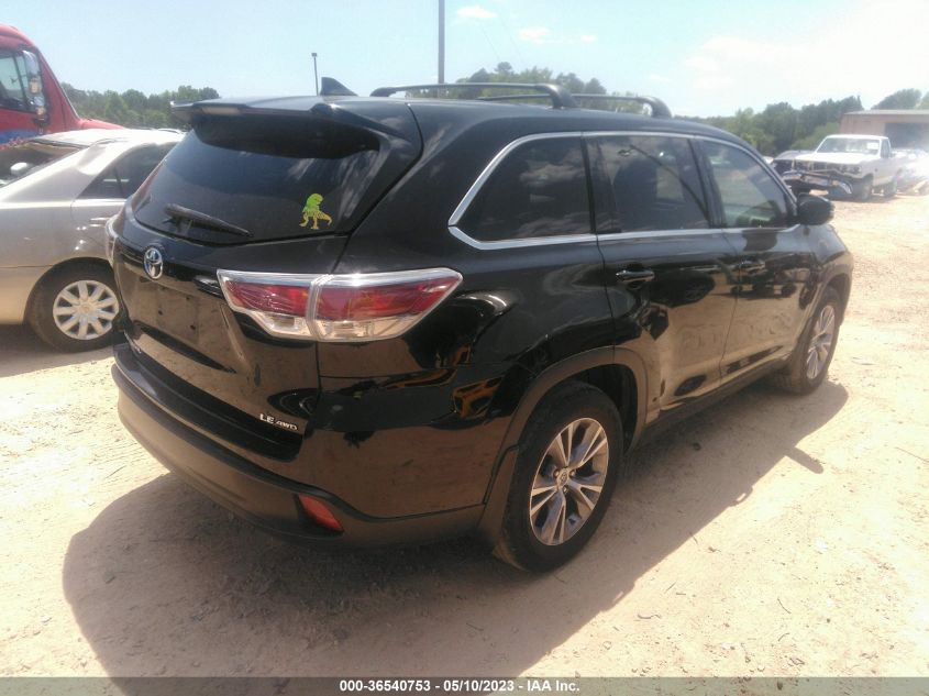 2015 TOYOTA HIGHLANDER LE - 5TDBKRFH0FS142939