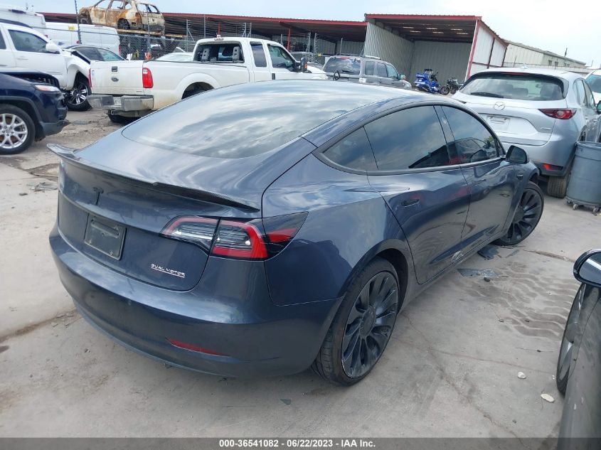 2022 TESLA MODEL 3 PERFORMANCE - 5YJ3E1EC5NF297685