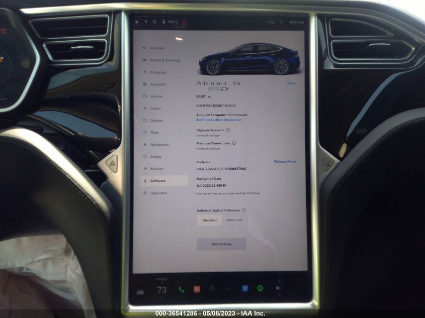 2016 TESLA MODEL S 90D/70D/75D/60D/85D - 5YJSA1E23GF123678