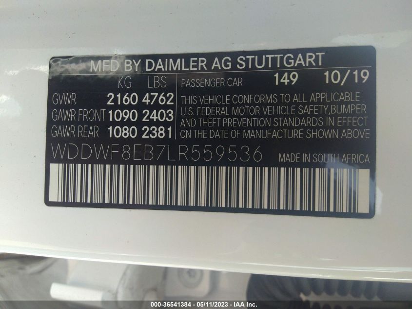 2020 MERCEDES-BENZ C-CLASS C 300 - WDDWF8EB7LR559536