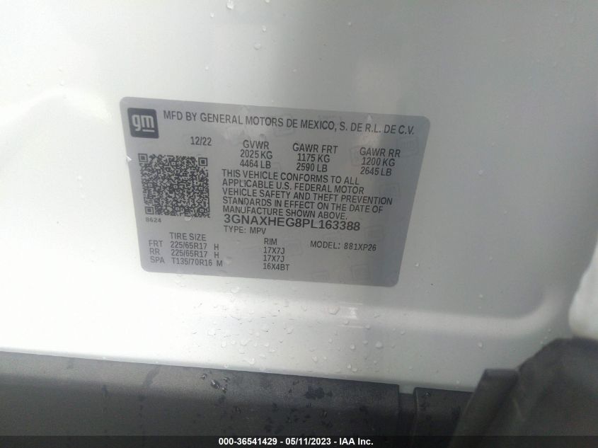 2023 CHEVROLET EQUINOX LS - 3GNAXHEG8PL163388