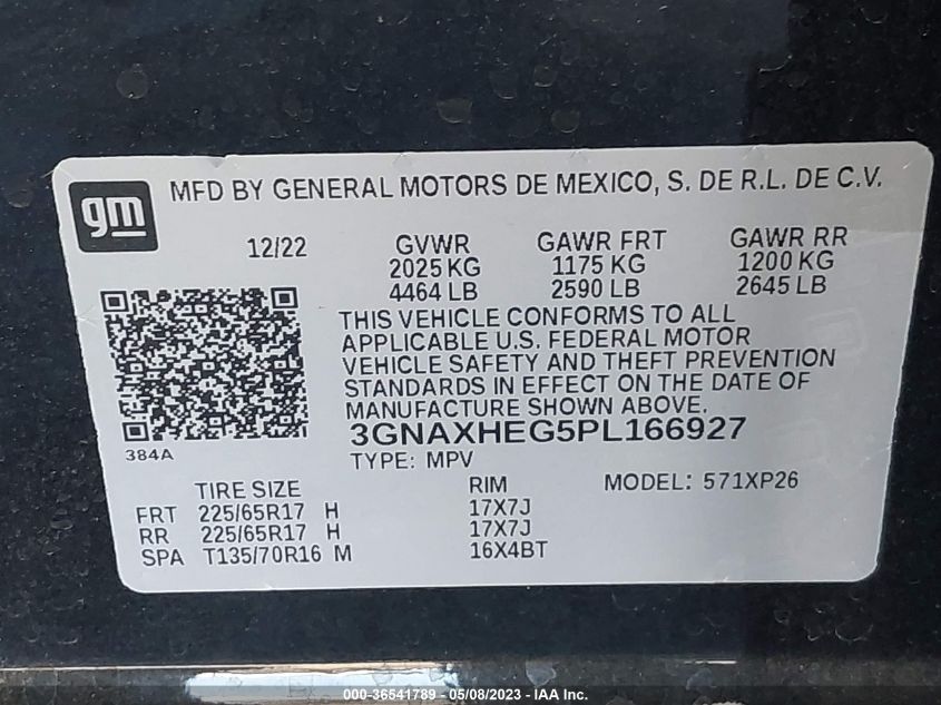 2023 CHEVROLET EQUINOX LS - 3GNAXHEG5PL166927