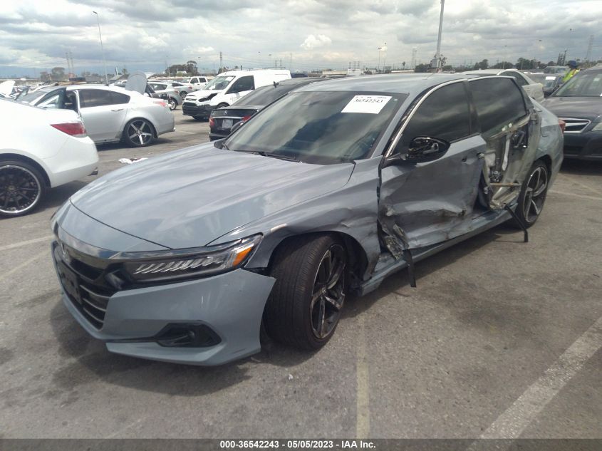 2021 HONDA ACCORD SEDAN SPORT - 1HGCV1F30MA107752