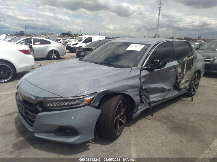 2021 HONDA ACCORD SEDAN SPORT - 1HGCV1F30MA107752