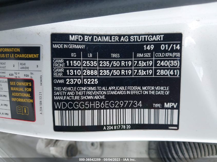 2014 MERCEDES-BENZ GLK-CLASS GLK 350 - WDCGG5HB6EG297734