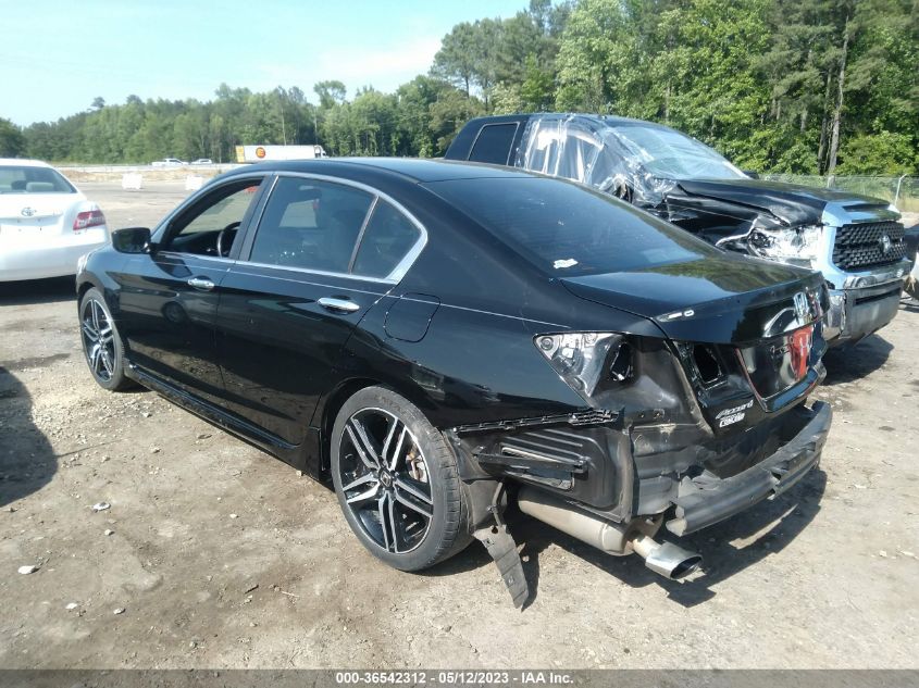 2016 HONDA ACCORD SEDAN SPORT - 1HGCR2F51GA034424
