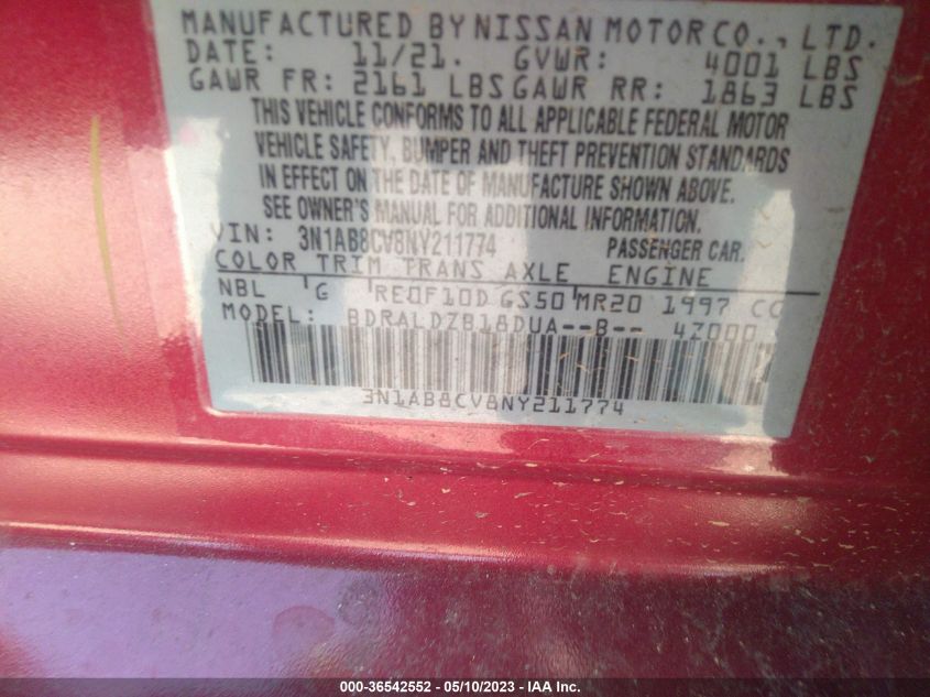 2022 NISSAN SENTRA SV - 3N1AB8CV8NY211774
