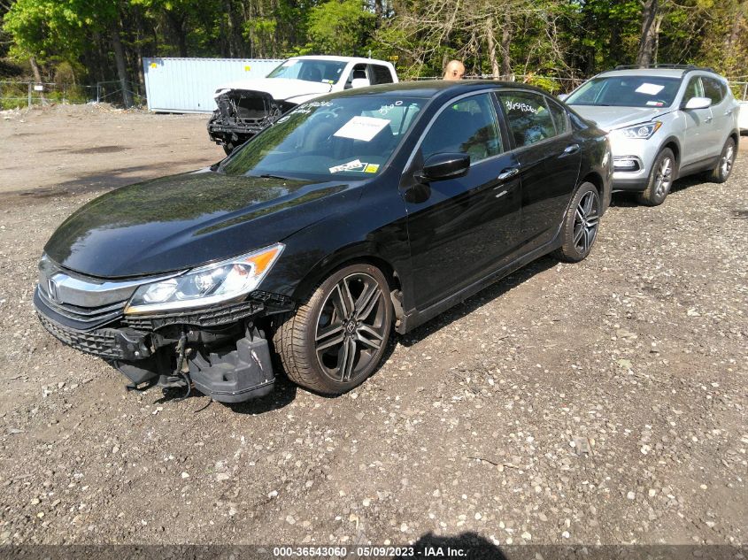 2016 HONDA ACCORD SEDAN SPORT - 1HGCR2F56GA173061