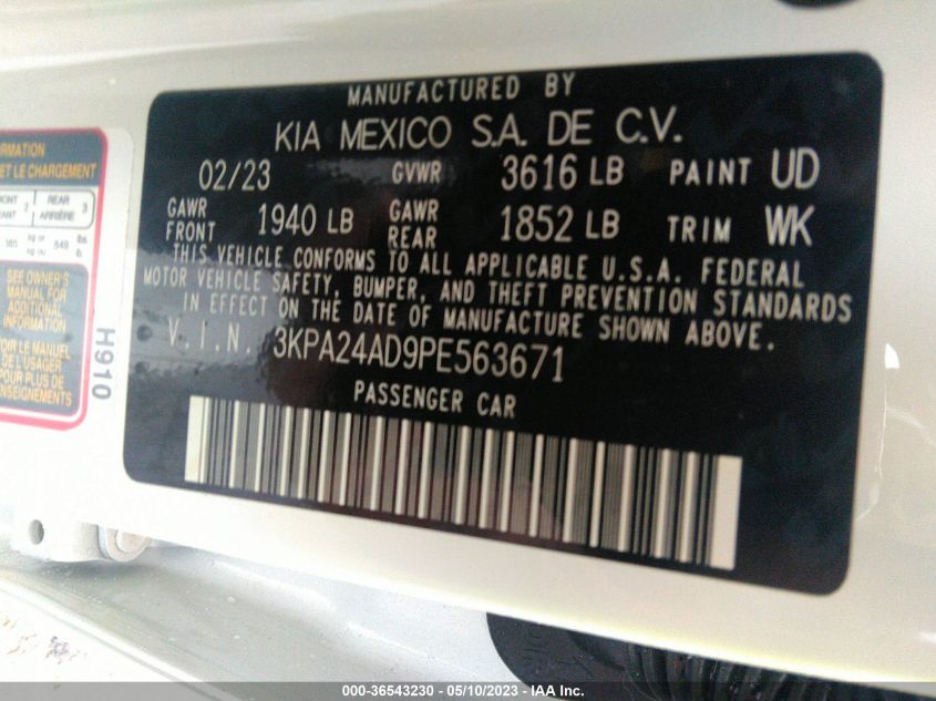 2023 KIA RIO LX - 3KPA24AD9PE563671