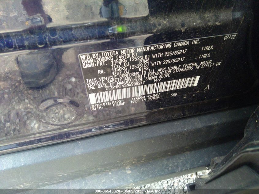 2022 TOYOTA RAV4 XLE - 2T3P1RFV5NW288247