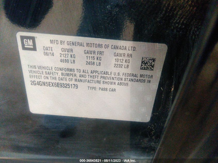 2014 BUICK REGAL PREMIUM I - 2G4GN5EX6E9325179