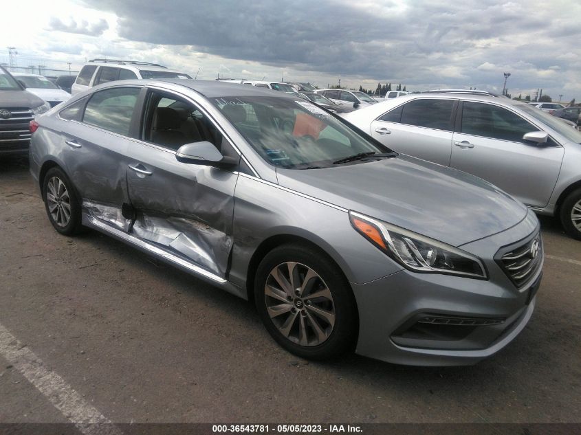 2015 HYUNDAI SONATA 2.4L SPORT - 5NPE34AF7FH052549