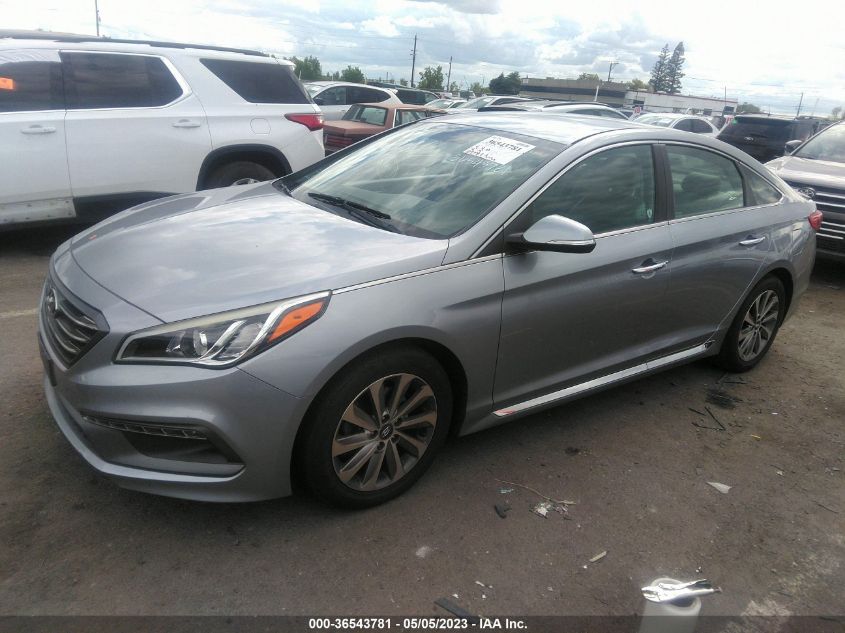 2015 HYUNDAI SONATA 2.4L SPORT - 5NPE34AF7FH052549