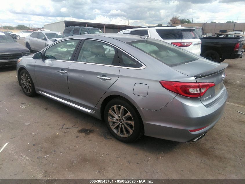 2015 HYUNDAI SONATA 2.4L SPORT - 5NPE34AF7FH052549