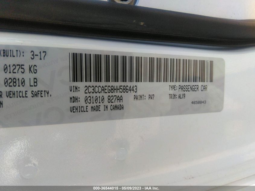 2017 CHRYSLER 300 300C - 2C3CCAEG8HH586443