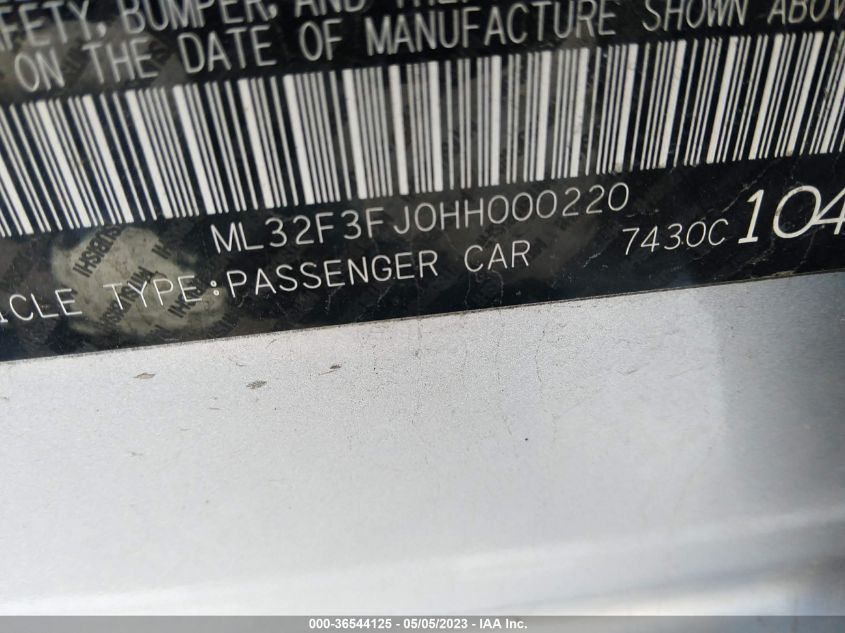 2017 MITSUBISHI MIRAGE G4 ES - ML32F3FJ0HH000220