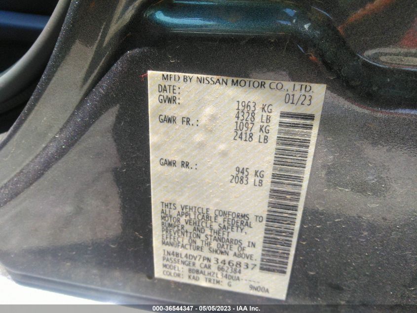 2023 NISSAN ALTIMA 2.5 SV - 1N4BL4DV7PN346837