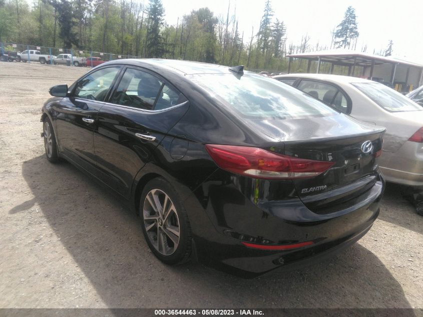 2017 HYUNDAI ELANTRA LIMITED - 5NPD84LF2HH068798