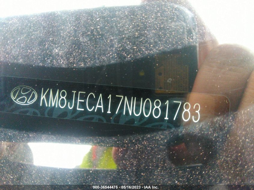 2022 HYUNDAI TUCSON HYBRID LIMITED KM8JECA17NU081783