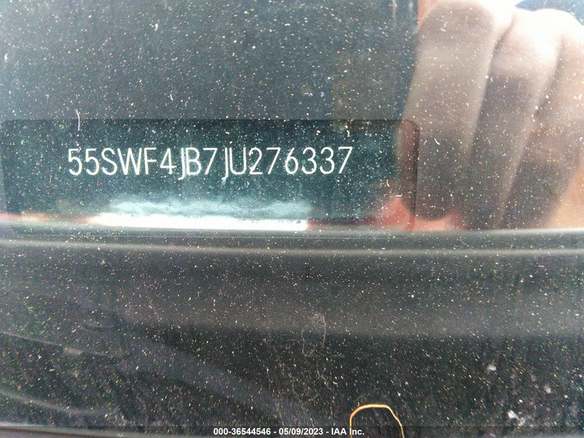 VIN 55SWF4JB7JU276337 2018 MERCEDES-BENZ C-CLASS C 300