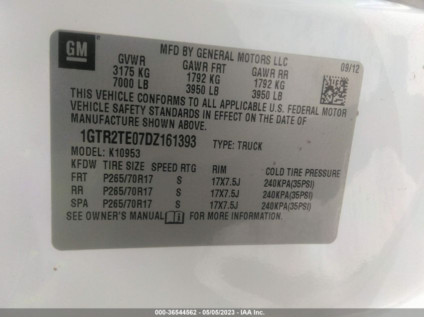 2013 GMC SIERRA 1500 WORK TRUCK - 1GTR2TE07DZ161393