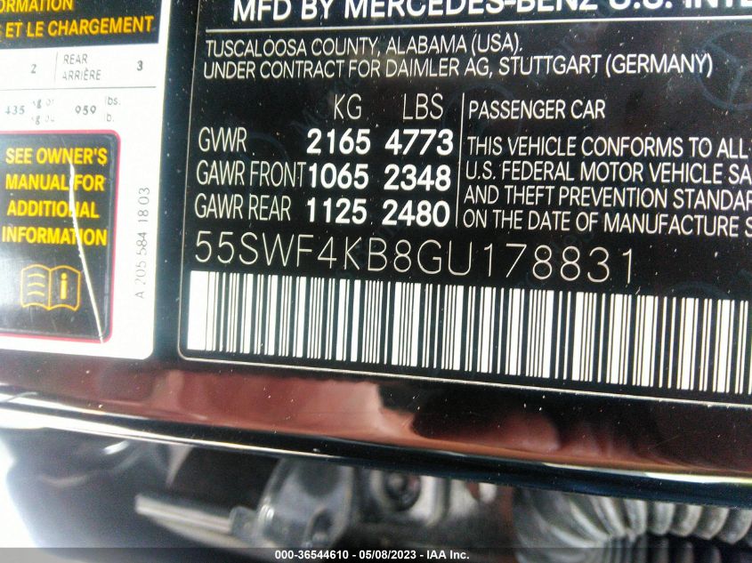 2016 MERCEDES-BENZ C-CLASS C 300 - 55SWF4KB8GU178831