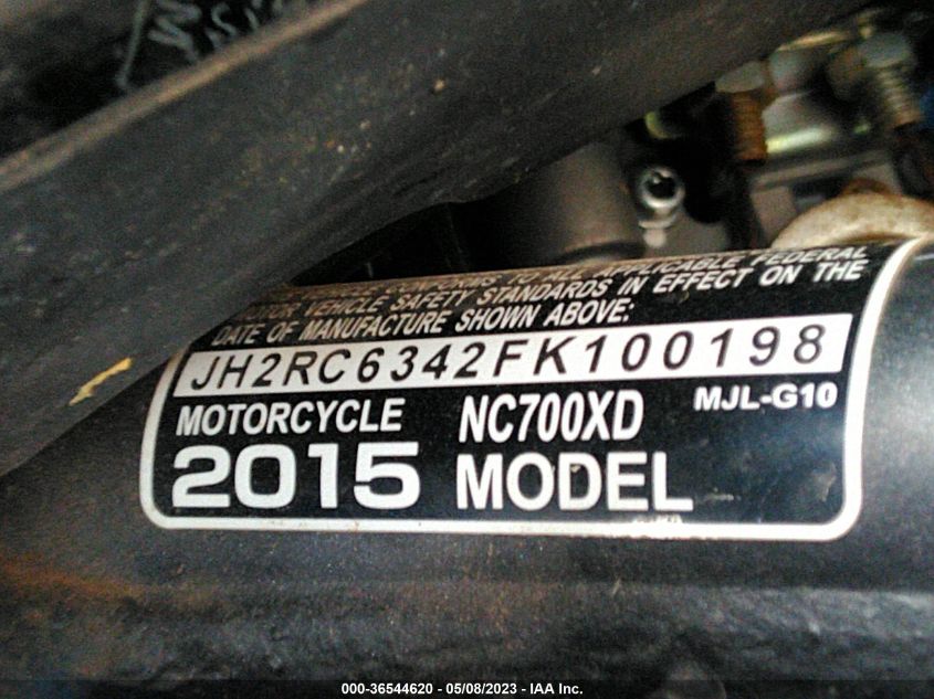 2015 HONDA NC700XD JH2RC6342FK100198