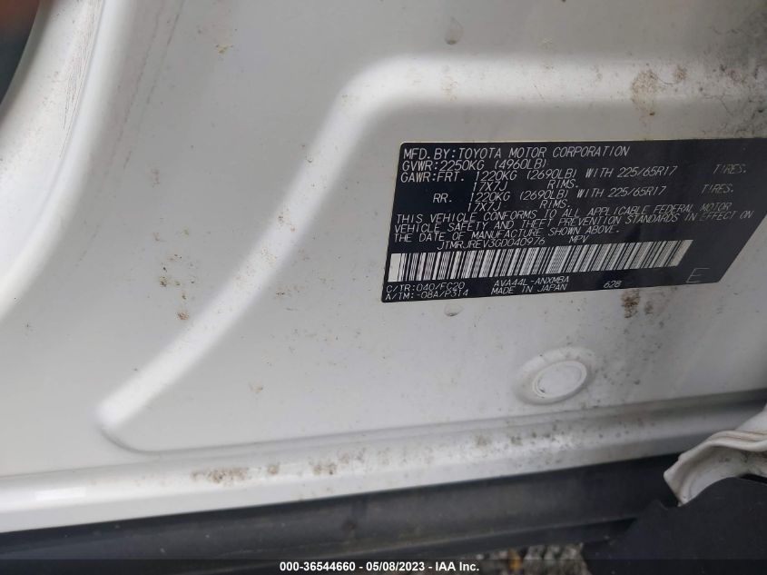 2016 TOYOTA RAV4 HYBRID XLE JTMRJREV3GD040976