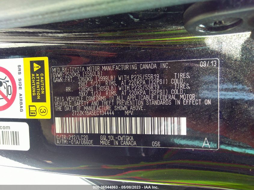 2014 LEXUS RX 350 - 2T2ZK1BA5EC134444